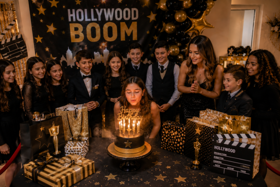 Anniversaire Hollywood Boum à domicile ou en salle - 8 à 13 ans