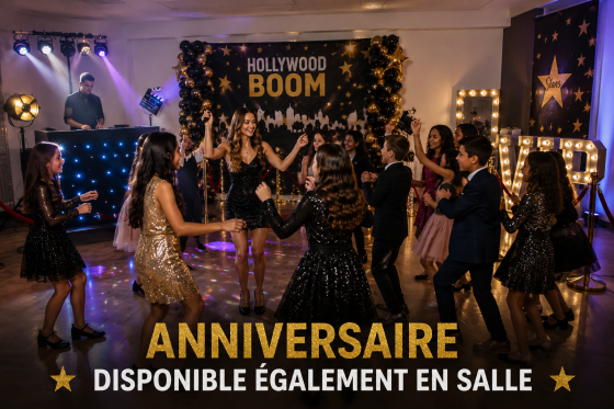 Anniversaire Hollywood Boum à domicile ou en salle - 8 à 13 ans