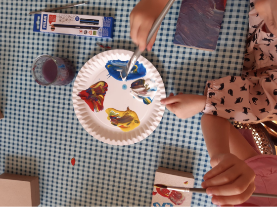 Anniversaire peinture "carnet de voyage" à domicile - 3/14 ans - Paris