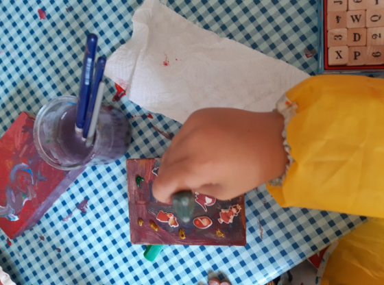 Anniversaire peinture "carnet de voyage" à l’atelier - 3/14 ans - Paris 7è