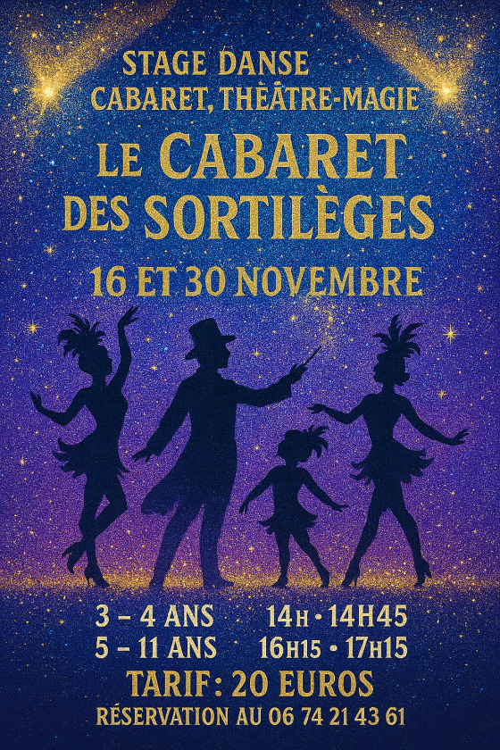 Atelier Cabaret : Danse, Théâtre & Magie - 3/12 ans - Paris 15e
