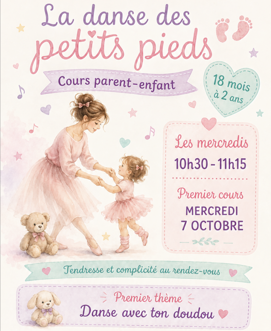 Atelier danse avec ton doudou parent/enfant - à partir de 1 an - Paris 15è