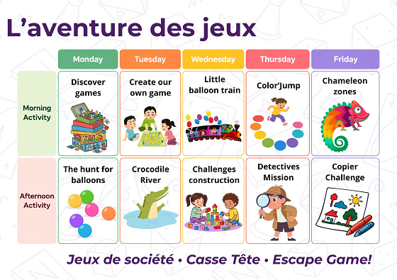 Stage Holiday camps Multi activités 5j - 3/6 ans - St Germain en Laye 78