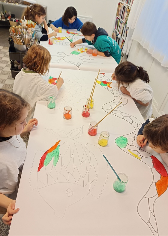 Stage modelage, dessin, peinture sur chevalet 4X2h - 11/16ans - Paris 14è